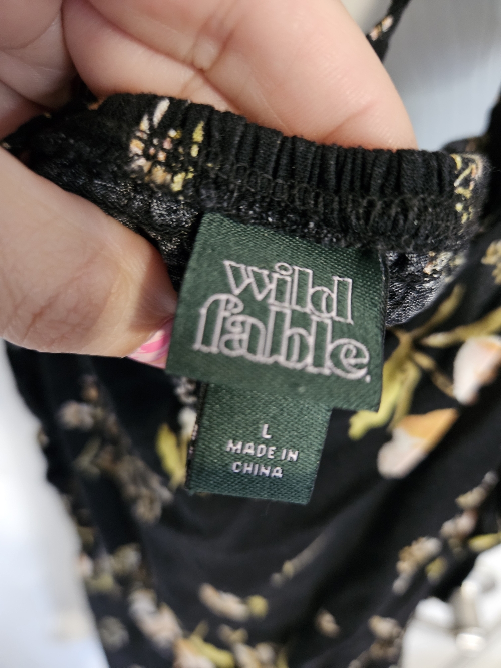 wild fable Black Floral Tie-Shoulder Mini Dress - Picture 9 of 9